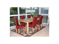 Chaise De Salle à Manger Lot De 2 FLORENCE Rouge -Mobilia Boutique chaise 19191913