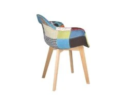 KAYELLES Lot De 2 Fauteuils Tissu Patchwork Scandinave LIMA (patchwork) -Mobilia Boutique chaise 19332455