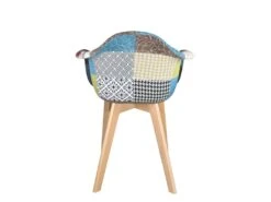 KAYELLES Lot De 2 Fauteuils Tissu Patchwork Scandinave LIMA (patchwork) -Mobilia Boutique chaise 19332457