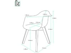 KAYELLES Lot De 2 Fauteuils Tissu Patchwork Scandinave LIMA (patchwork) -Mobilia Boutique chaise 19332459