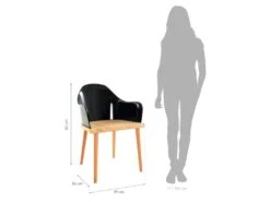 Chaise Pärumm Beksand Noir 57x54x82 Cm -Mobilia Boutique chaise 19433845