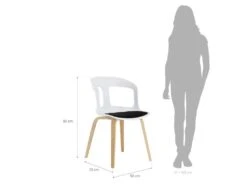 Chaise De Salle à Manger Ou De Bureau Avec Accoudoirs Pärumm Joritz Blanc 50x53x82 Cm -Mobilia Boutique chaise 19433865