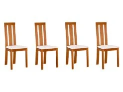 Lot De 4 Chaises DOMINGO - Hêtre Massif Chêne -Mobilia Boutique chaise 194356