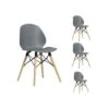 Quatuor De Chaises Gris - JORIS -Mobilia Boutique chaise 19468587