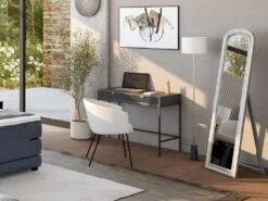 Lot De 2 Chaises Avec Accoudoirs En Velours Côtelé Et Métal - Crème - MORONI De Pascal MORABITO -Mobilia Boutique chaise 19513009