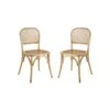 Duo De Chaises Bois Naturel/Cannage - BRETT -Mobilia Boutique chaise 19571921