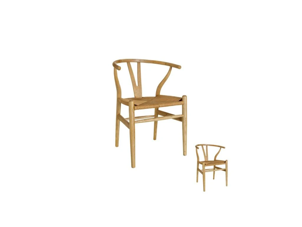 Duo De Chaises Bois Naturel Avec Assise Paillage - BRETT 3 Duo De Chaises Bois Naturel Avec Assise Paillage - BRETT