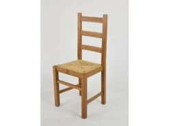 Lot De 2 Chaises Rustiques Chêne Clair/Paille N°3 - PISA - L 43 X L 40 X H 97 Cm -Mobilia Boutique chaise 19722977