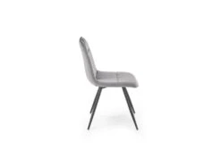 Chaise Design En Tissu Velours 46 X 58 X 83 Cm - Gris -Mobilia Boutique chaise 19816661
