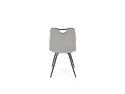 Chaise Design En Tissu Velours 46 X 58 X 83 Cm - Gris -Mobilia Boutique chaise 19816667