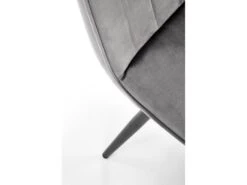 Chaise Design En Tissu Velours 46 X 58 X 83 Cm - Gris -Mobilia Boutique chaise 19816669