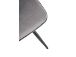 Chaise Design En Tissu Velours 46 X 58 X 83 Cm - Gris -Mobilia Boutique chaise 19816673