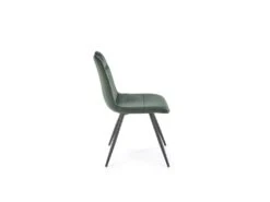 Chaise Design En Tissu Velours 46 X 58 X 83 Cm - Vert Foncé -Mobilia Boutique chaise 19816681