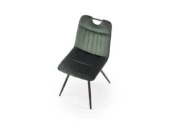 Chaise Design En Tissu Velours 46 X 58 X 83 Cm - Vert Foncé -Mobilia Boutique chaise 19816685