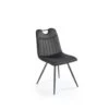 Chaise Design En Tissu Velours 46 X 58 X 83 Cm - Noir -Mobilia Boutique chaise 19816703