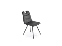 Chaise Design En Tissu Velours 46 X 58 X 83 Cm - Noir -Mobilia Boutique chaise 19816707