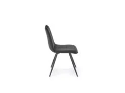 Chaise Design En Tissu Velours 46 X 58 X 83 Cm - Noir -Mobilia Boutique chaise 19816709