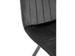 Chaise Design En Tissu Velours 46 X 58 X 83 Cm - Noir -Mobilia Boutique chaise 19816717