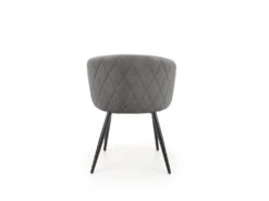 Chaise Design En Tissu De Velours 61 X 54 X 77 Cm - Gris -Mobilia Boutique chaise 19816783