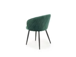 Chaise Design En Tissu De Velours 61 X 54 X 77 Cm - Vert Foncé -Mobilia Boutique chaise 19816797