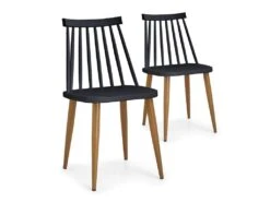 Lot De 2 Chaises Scandinaves Houlgate Noir