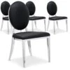 Lot De 4 Chaises Médaillon Sofia Noir -Mobilia Boutique chaise 20010299