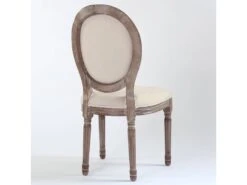 Lot De 20 Chaises Médaillon Louis XVI Tissu Beige -Mobilia Boutique chaise 20010365