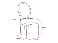 Lot De 2 Chaises De Style Médaillon Louis XVI Bois Gris & Tissu Capitonné Gris 9 Lot De 2 Chaises De Style Médaillon Louis XVI Bois Gris & Tissu Capitonné Gris -Mobilia Boutique chaise 20010455