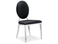 Lot De 2 Chaises Médaillon Sofia Simili Noir -Mobilia Boutique chaise 20010469