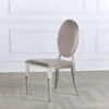 Lot De 2 Chaises Médaillon Pied Acier Era - Couleurs - Velours Taupe -Mobilia Boutique chaise 20020071