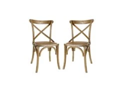 Duo De Chaises Bois Marron Clair - BRETT
