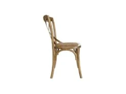 Duo De Chaises Bois Marron Clair - BRETT -Mobilia Boutique chaise 20021379