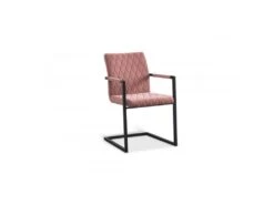 Chaise 'Brigotte' Velours Rose