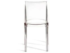 Lot De 6 Chaises Empilables HELLY - Polycarbonate Plein - Cristal -Mobilia Boutique chaise 201385