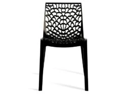 Lot De 6 Chaises Empilables DIADEME - Polypropylène - Gris Anthracite -Mobilia Boutique chaise 202229