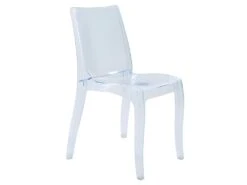 Lot De 6 Chaises Empilables LUCINDA - Polycarbonate - Cristal -Mobilia Boutique chaise 202335