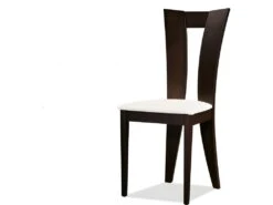 Lot De 6 Chaises TIFFANY - Hêtre Massif - Coloris : Wengé Et Blanc -Mobilia Boutique chaise 203027