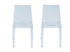 Lot De 6 Chaises Empilables LUCINDA - Polycarbonate - Cristal -Mobilia Boutique chaise 203667