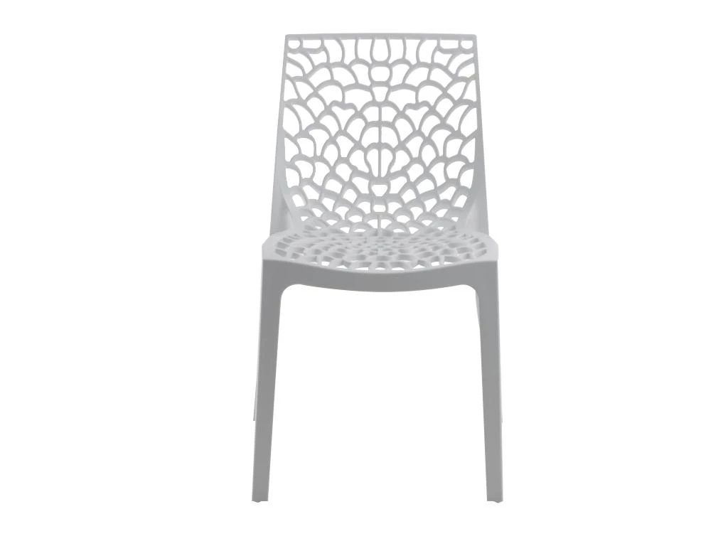 Lot De 2 Chaises Empilables DIADEME - Polypropylène - Blanc Dolomite 7 Lot De 2 Chaises Empilables DIADEME - Polypropylène - Blanc Dolomite – Image 5
