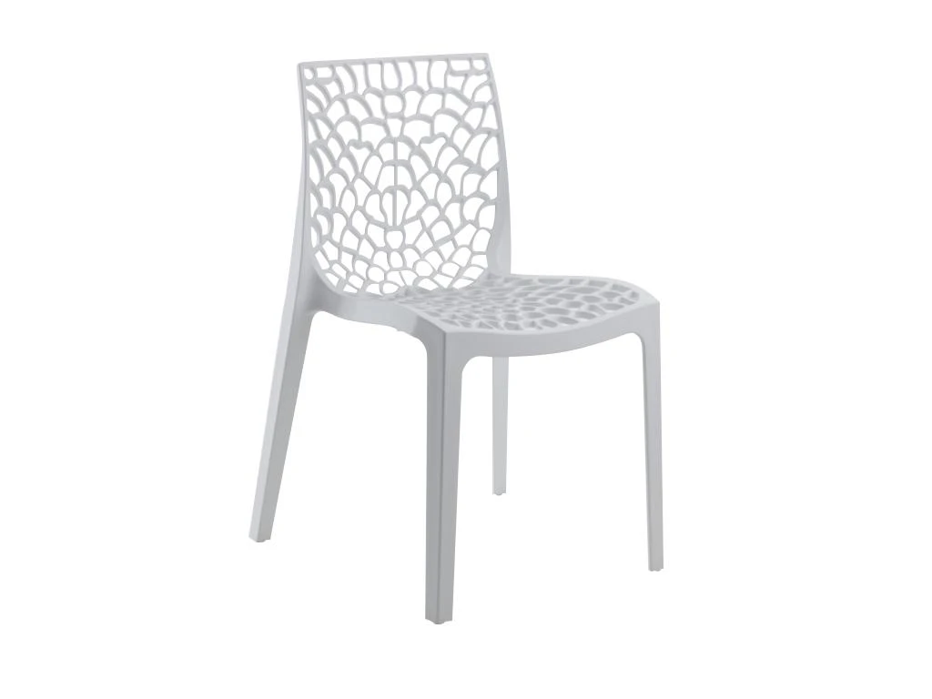 Lot De 2 Chaises Empilables DIADEME - Polypropylène - Blanc Dolomite 6 Lot De 2 Chaises Empilables DIADEME - Polypropylène - Blanc Dolomite – Image 4