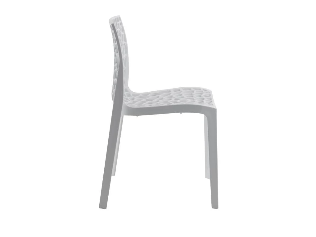 Lot De 2 Chaises Empilables DIADEME - Polypropylène - Blanc Dolomite 5 Lot De 2 Chaises Empilables DIADEME - Polypropylène - Blanc Dolomite – Image 3