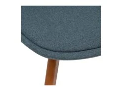 Chaise De Table Tissu Chiné Bleu Et Pieds En Bois Foncé -Mobilia Boutique chaise 20858863