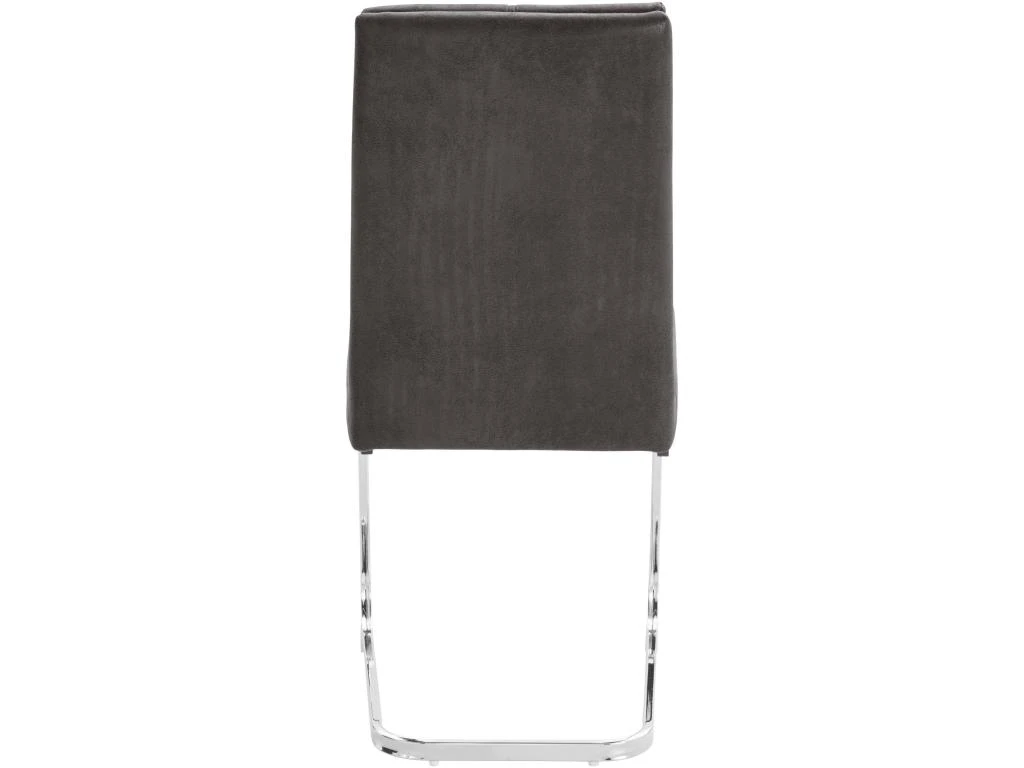 Lot De 2 Chaises De Salle à Manger Rembourrées En Microfibre Gris 7 Lot De 2 Chaises De Salle à Manger Rembourrées En Microfibre Gris – Image 5