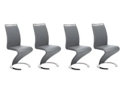 Lot De 4 Chaises TWIZY - Simili Gris 10 Lot De 4 Chaises TWIZY - Simili Gris -Mobilia Boutique chaise 211729