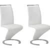 Lot De 2 Chaises TWIZY - Simili Blanc -Mobilia Boutique chaise 211879