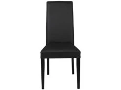Lot De 6 Chaises TACOMA - Simili Noir & Pieds Noirs -Mobilia Boutique chaise 212195