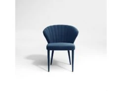 Lot De 2 Chaises Velours Bleu Canard Pieds Velours Assortis -Mobilia Boutique chaise 21220361