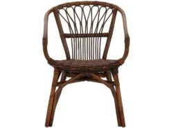 Lot De 2 Chaises De Salle à Manger En Rotin Marron -Mobilia Boutique chaise 21556679