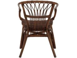 Lot De 2 Chaises De Salle à Manger En Rotin Marron -Mobilia Boutique chaise 21556685