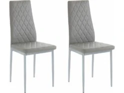 Chaise Brooke 2pcs. Gris -Mobilia Boutique chaise 21687039